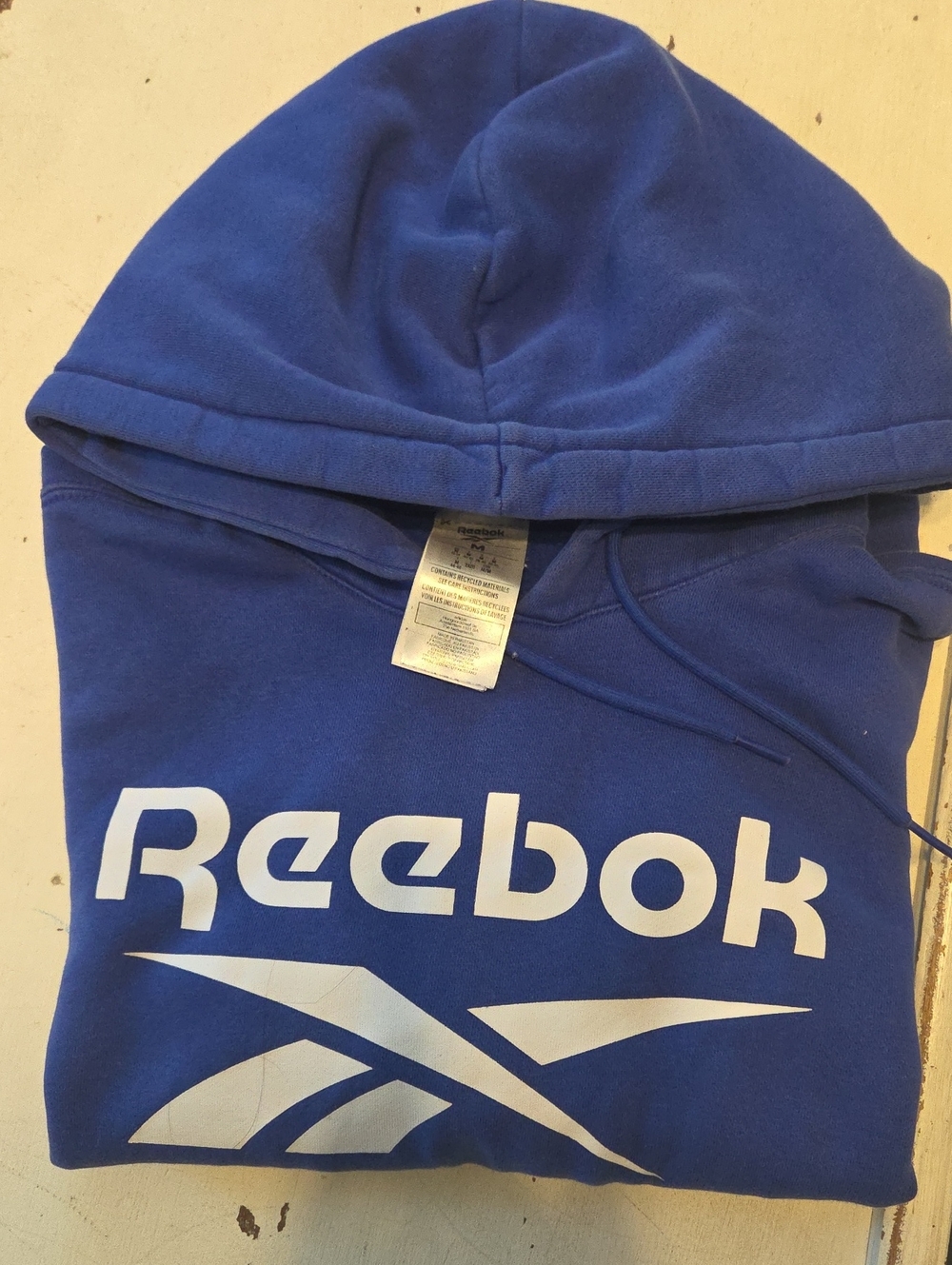 Reebok Royal Blue And White Hoodie